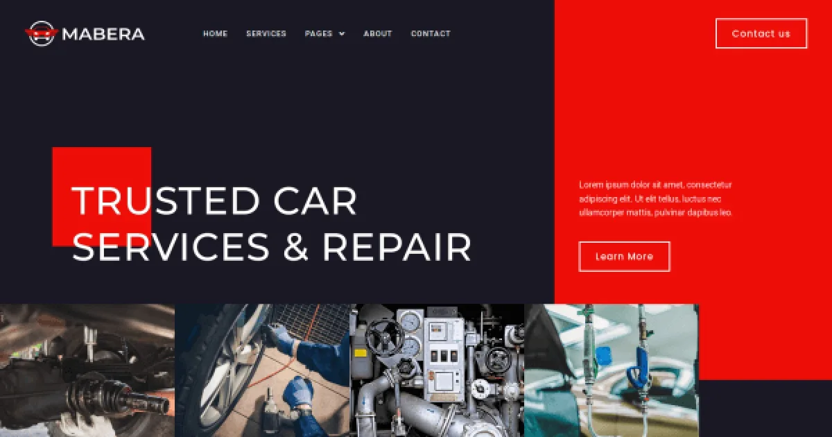 Mabera – Car Service & Repair Elementor Template Kit