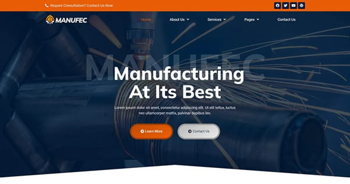 Manufec – Manufacturing & Industrial Elementor Template Kit