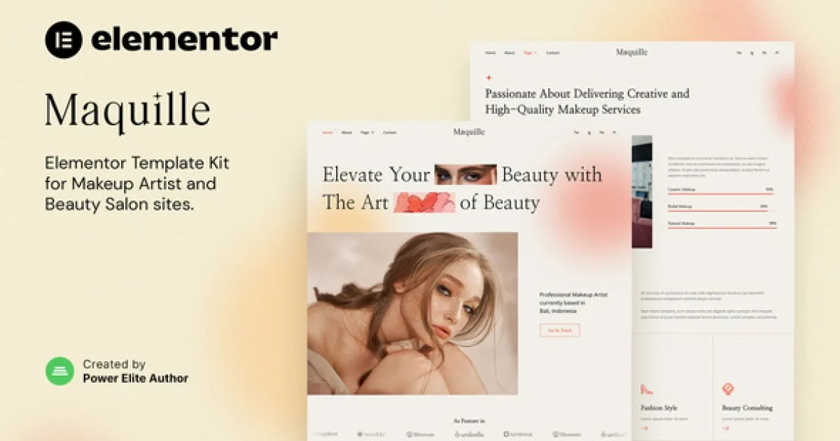 Maquille – Makeup Artist & Hair Stylist Elementor Template Kit
