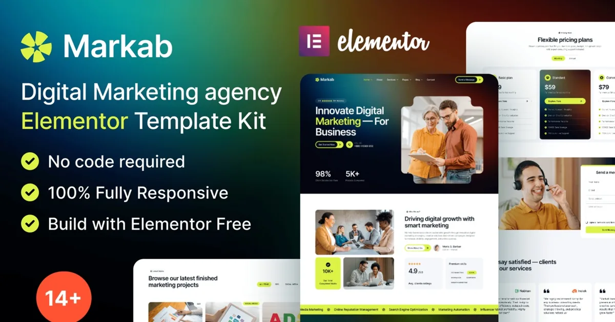 Markab — Digital Marketing Elementor Template Kit