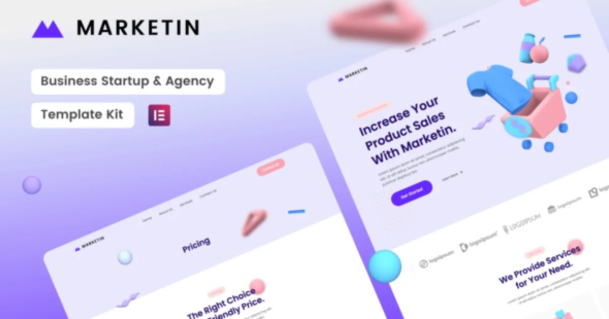 Marketin – Business Startup & Agency Elementor Template Kit