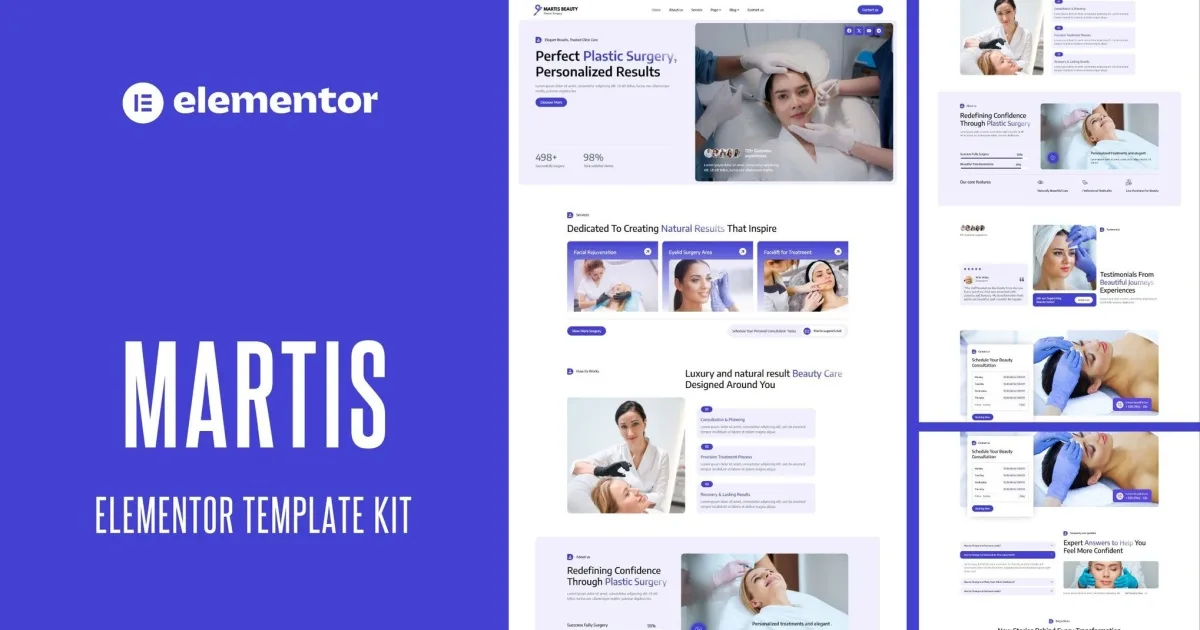 Martis – Plastic Surgery Clinic Elementor Template Kit