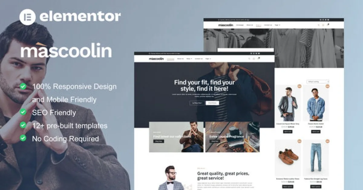 Mascoolin – Fashion Store Elementor Template Kit