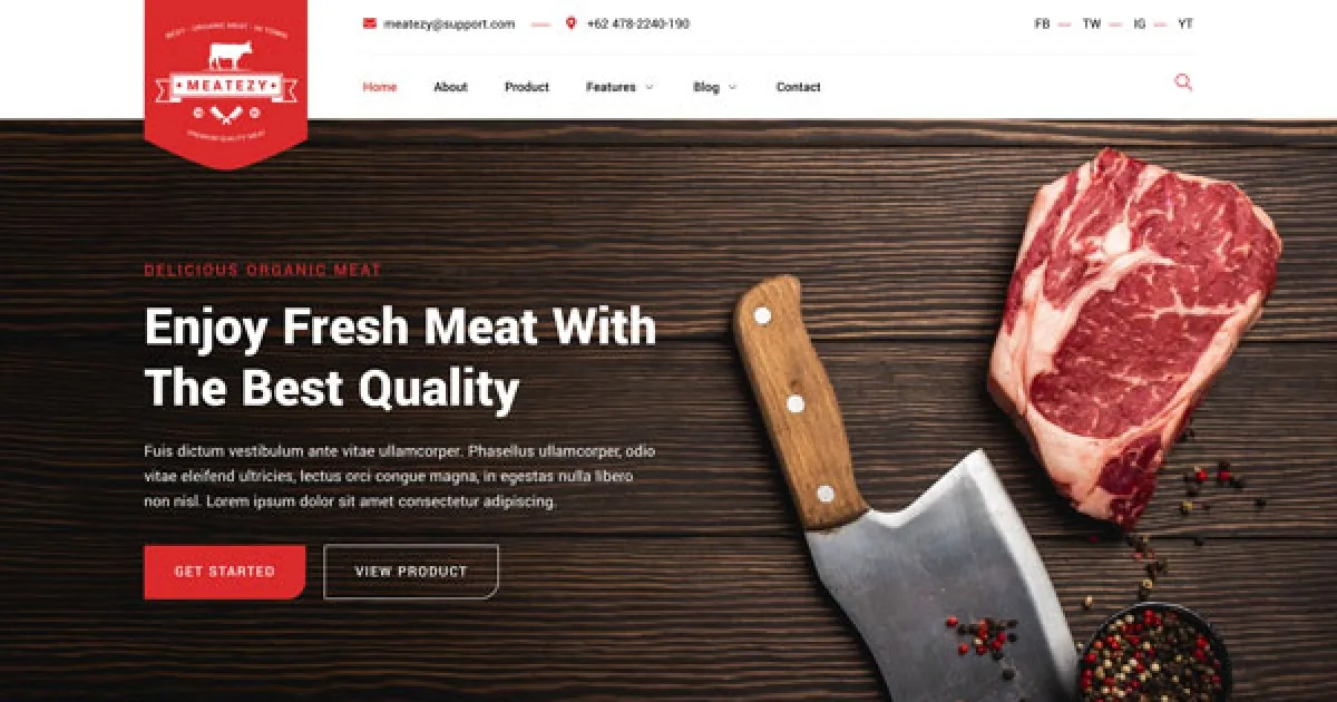 Meatezy – Meat Shop & Butcher Elementor Template Kit