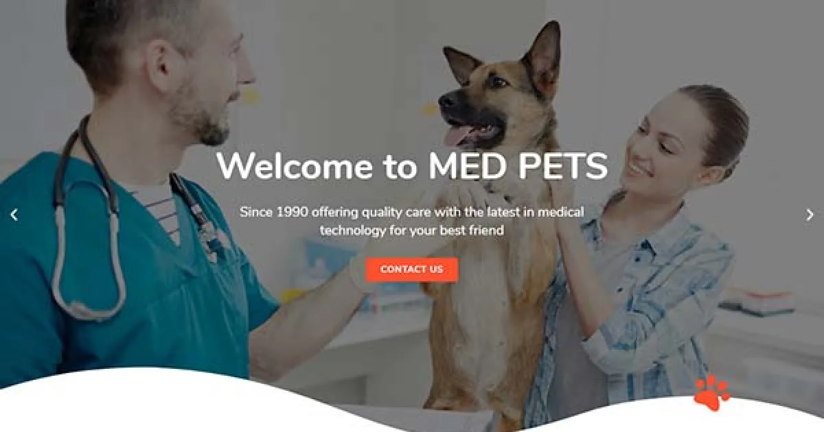 Med Pets – Veterinarian Elementor Template Kit