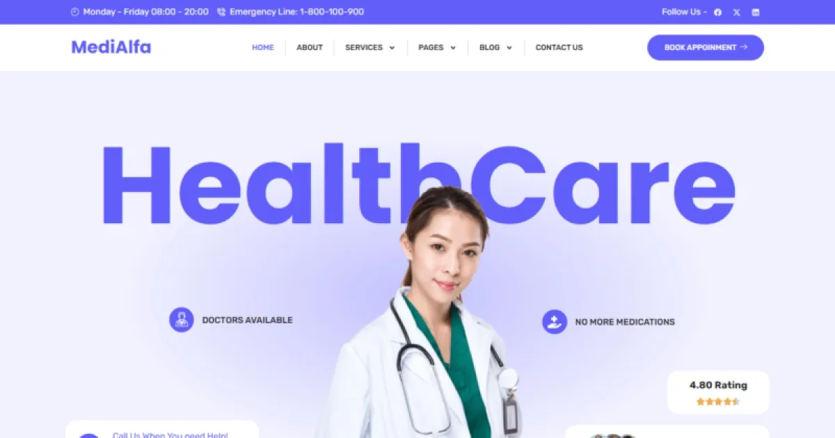 MediAlfa – Health & Medical Elementor Template Kit