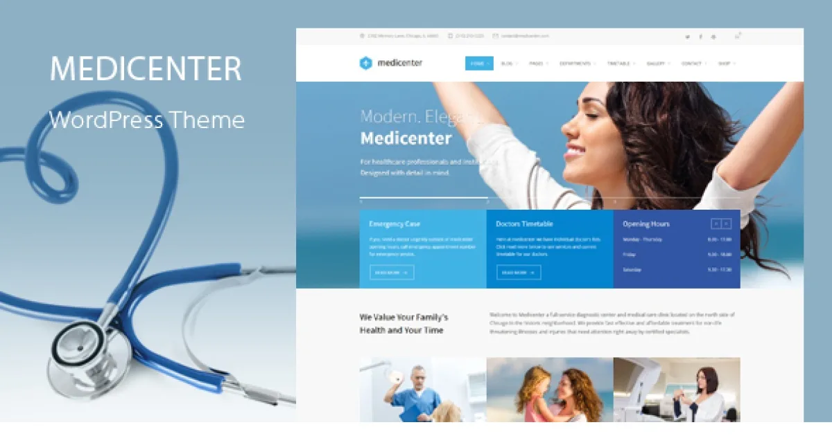 MediCenter Theme – Health Medical Clinic WordPress Theme