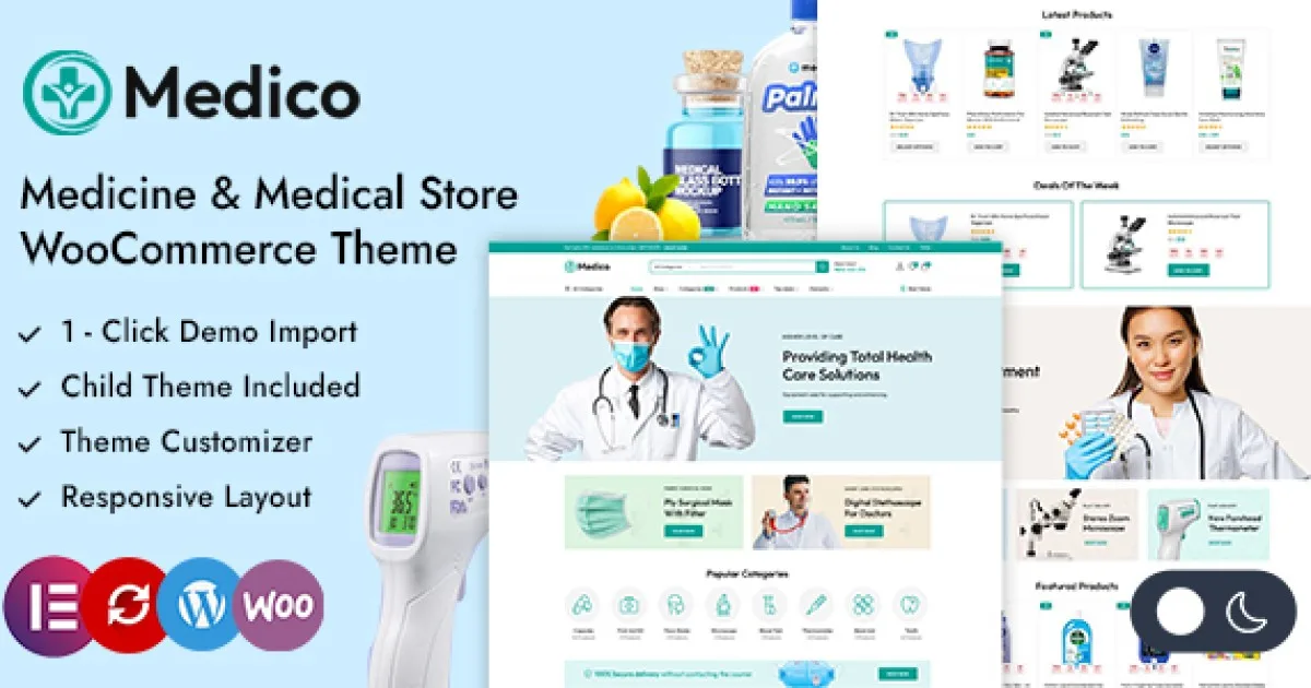 Medico – Medical and Healthcare Store Elementor Template Kit - Official Release Preview