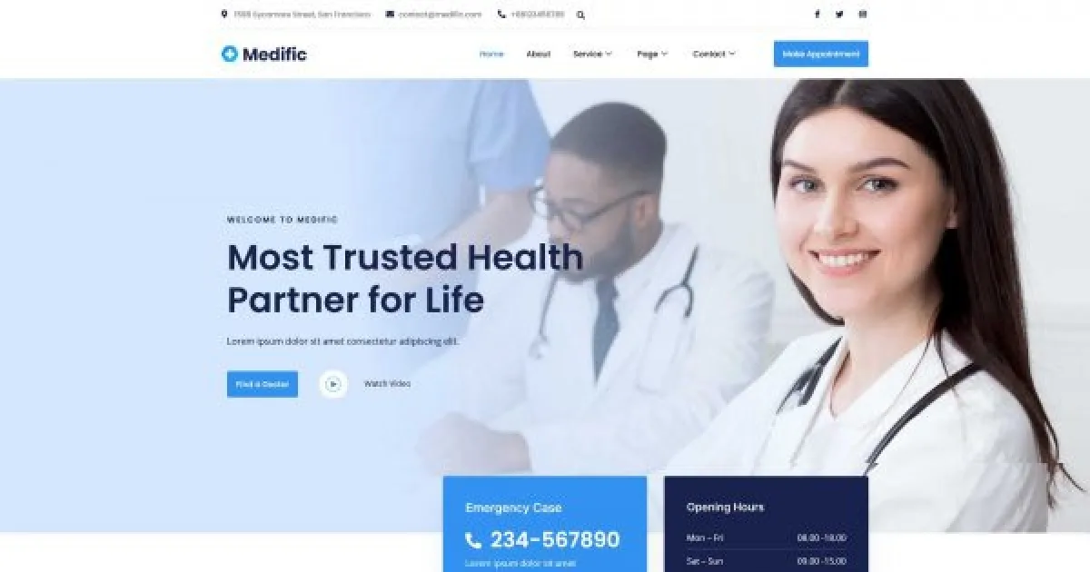 Medific – Medical Elementor Template Kit