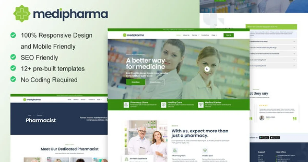MediPharma – Pharmacy & Medical Elementor Template Kit