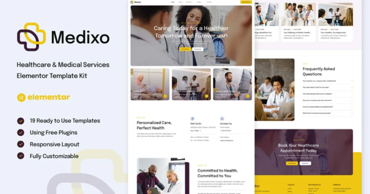 Medixo – Healthcare & Medical Services Elementor Template Kit