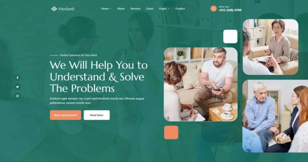 Medunit – Psychologists & Health Care Elementor Template Kit
