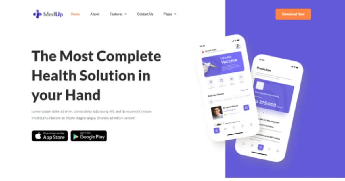 MedUp – Medical SaaS Elementor Template Kit