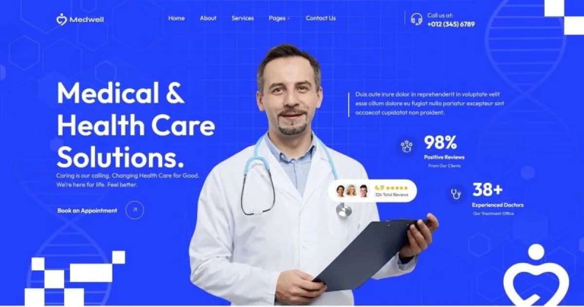 Medwell – Medical & Health Care Elementor Template Kit