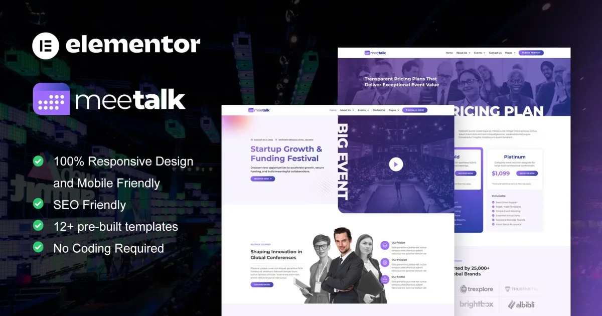 Meetalk – Event & Conference Elementor Pro Template Kit