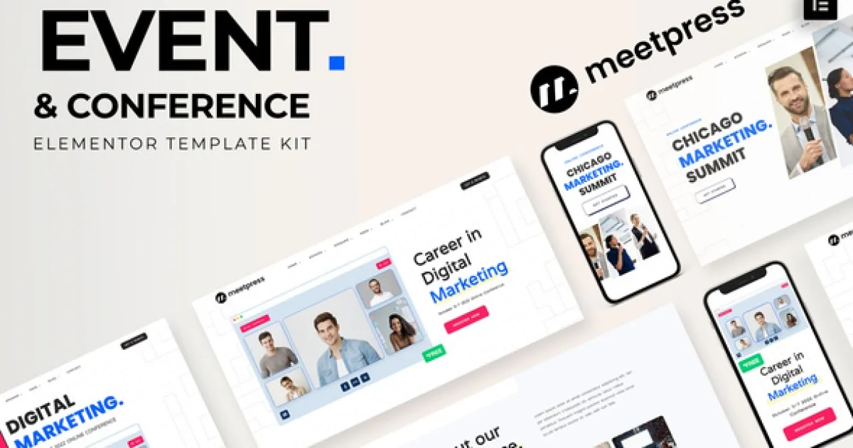 Meetpress – Event & Conference Elementor Template Kit