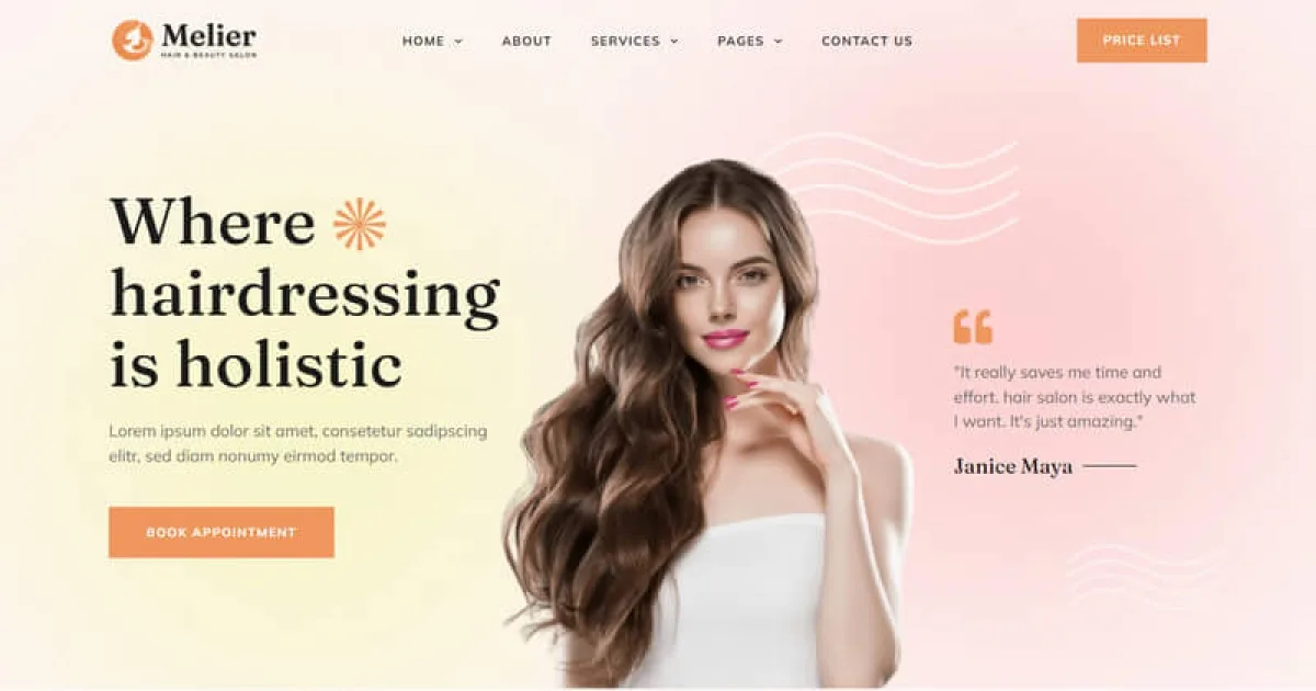 Melier | Hair & Beauty Salon Elementor Template Kit