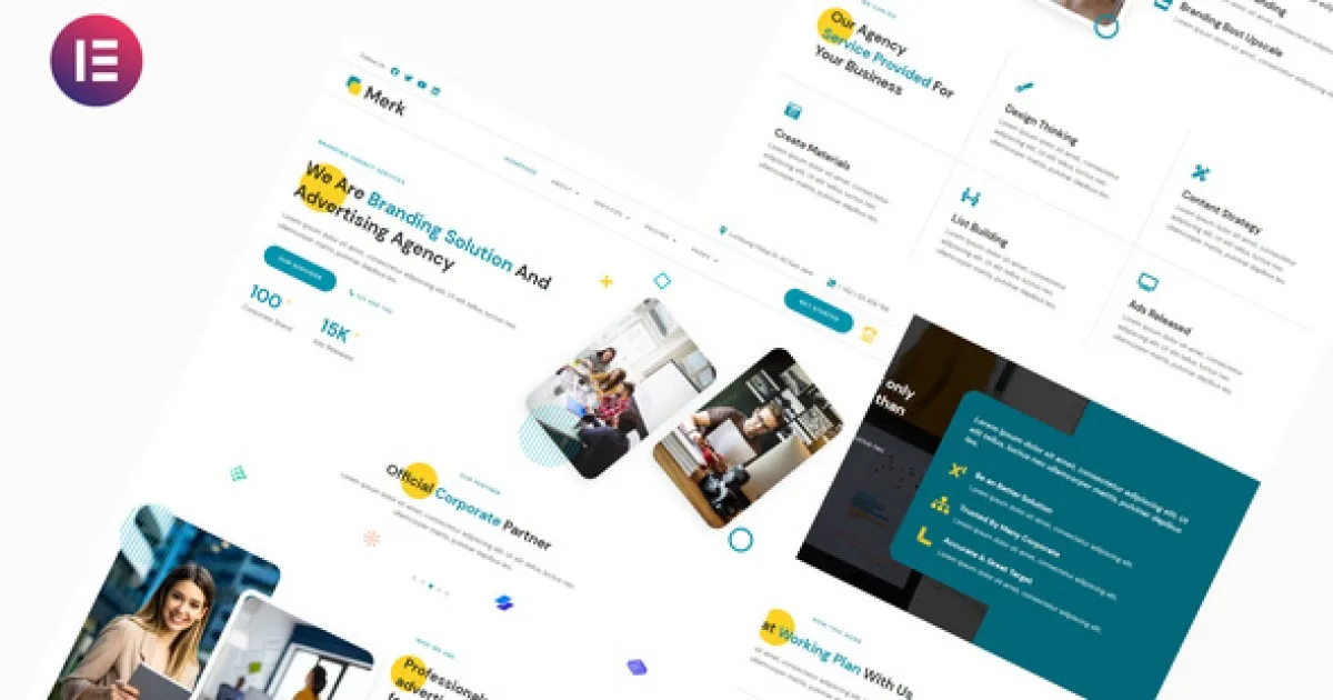 Merk – Branding Solution & Advertising Agency Elementor Template Kit