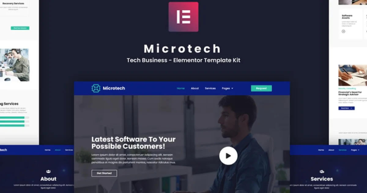 Microtech – Tech Business Elementor Template Kit
