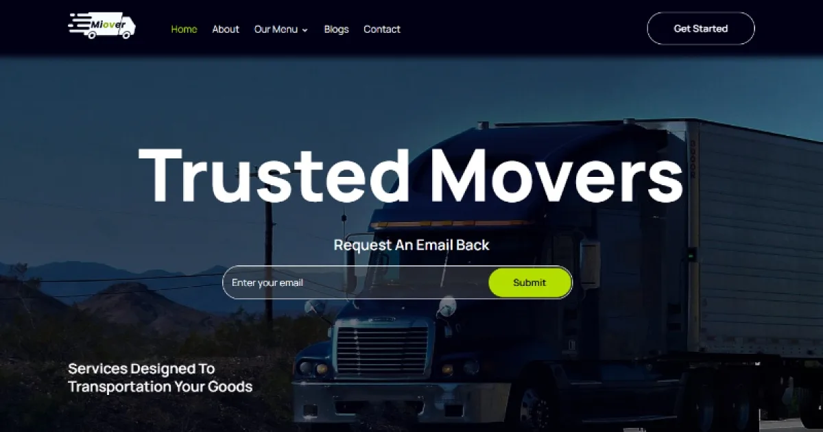 Miover – Packers & Movers Service Elementor Template Kit
