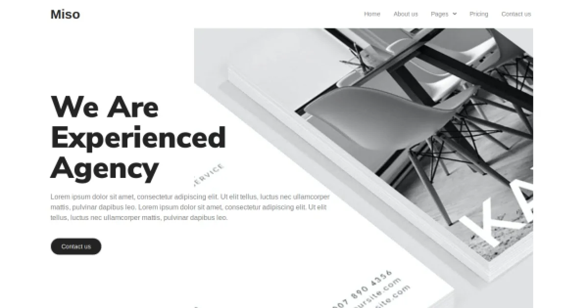 Miso – Minimal Portfolio Elementor Template Kit