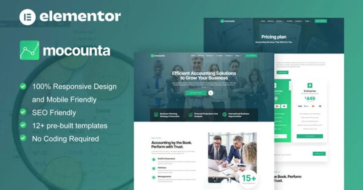 Mocounta – Accounting Firm Elementor Template Kit