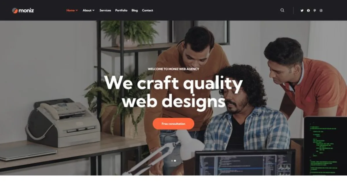 Moniz – Web Design Agency Elementor Template Kit