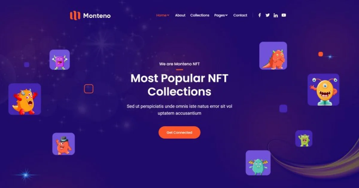Monteno – NFT Portfolio Elementor Template Kit