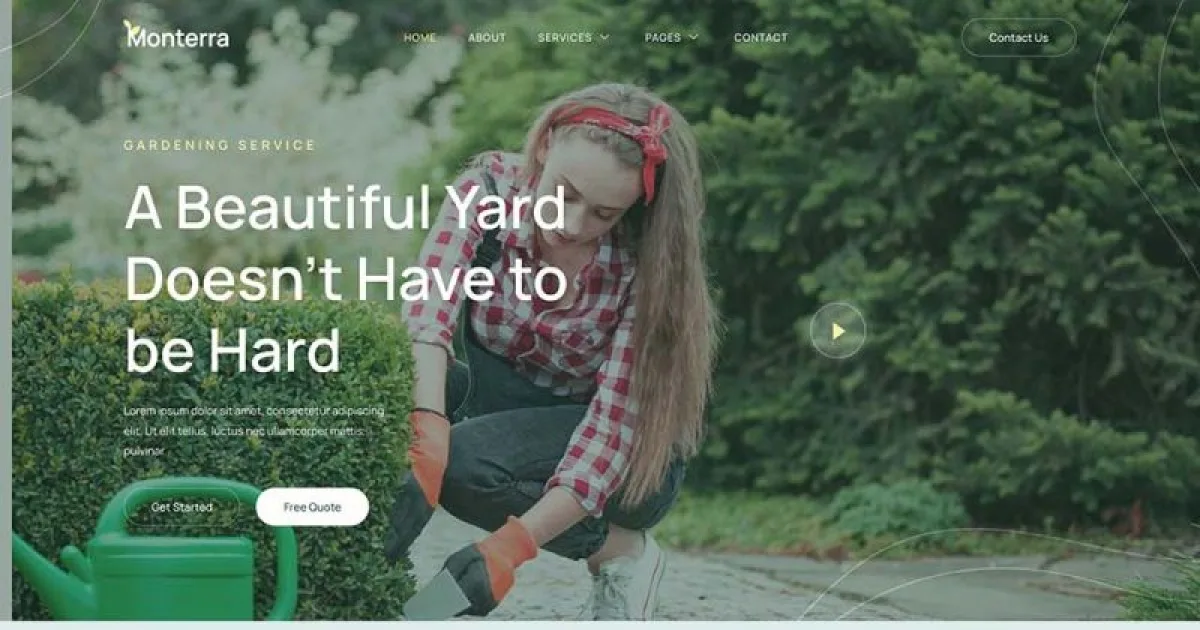 Monterra – Gardening and Landscaping Elementor Template Kit