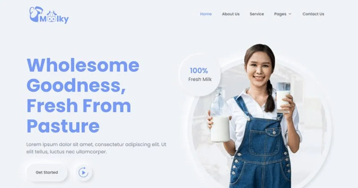 Moolky – Modern Dairy Farm Elementor Template Kit