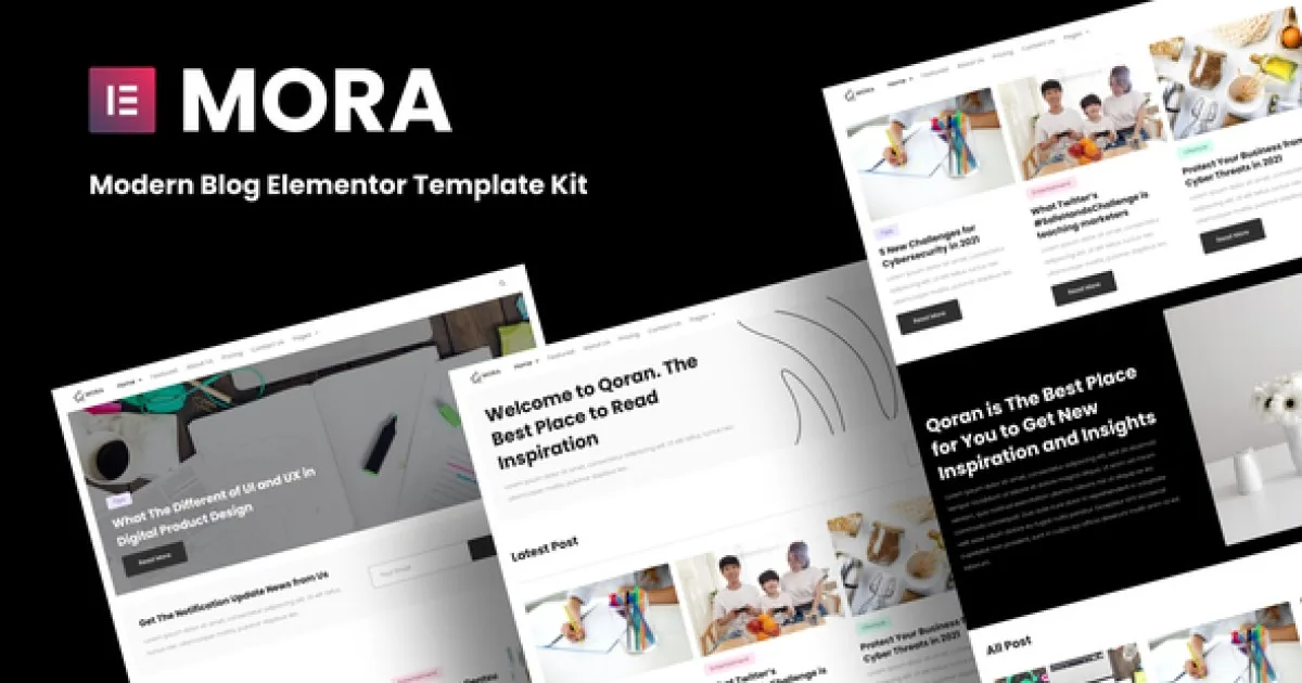 Mora – Modern Blog Elementor Template Kit