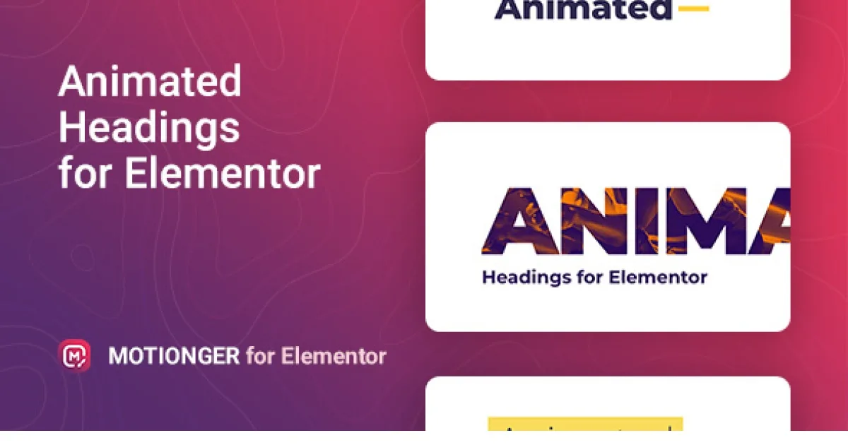 Motionger – Animated Heading for Elementor