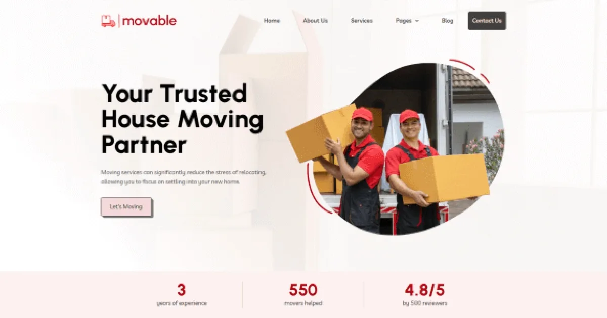Movable – Moving Service Elementor Template Kit