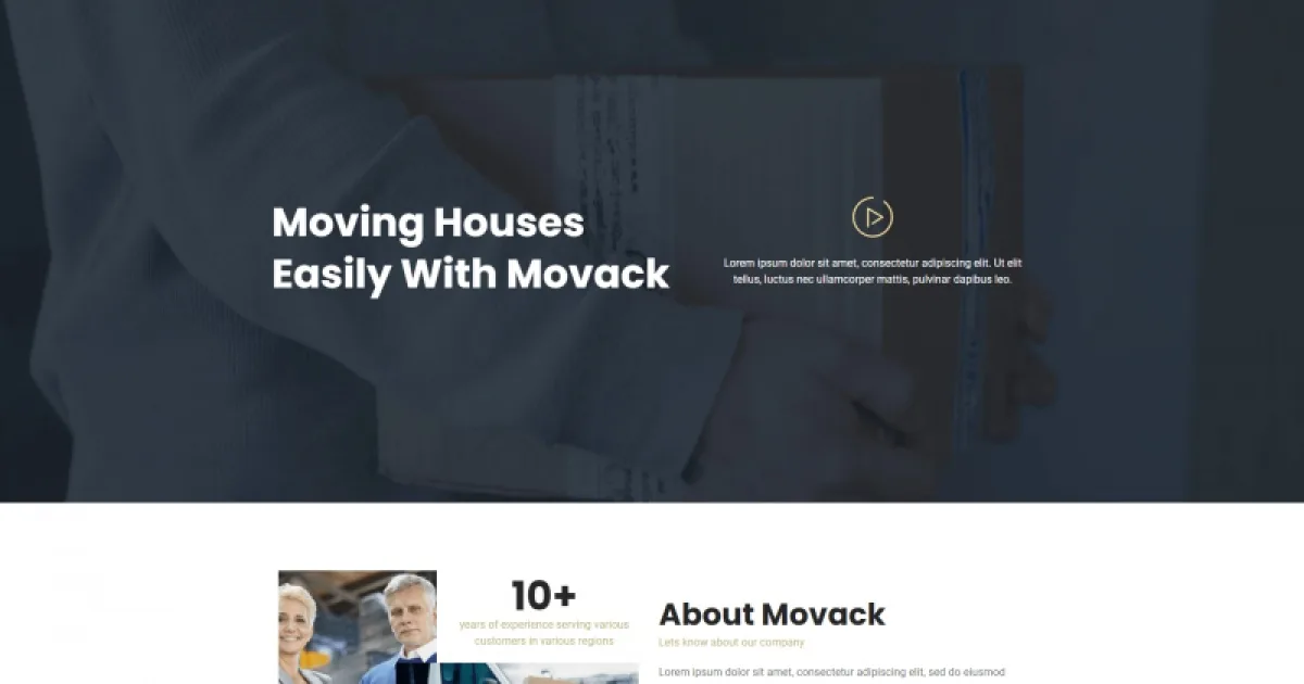 Movack – Moving Company Elementor Template Kit