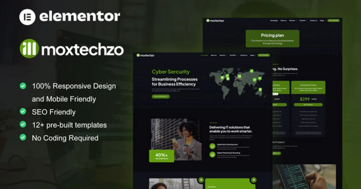 MoxTechzo – Tech Company & IT Service Elementor Template Kit - Official Release Preview