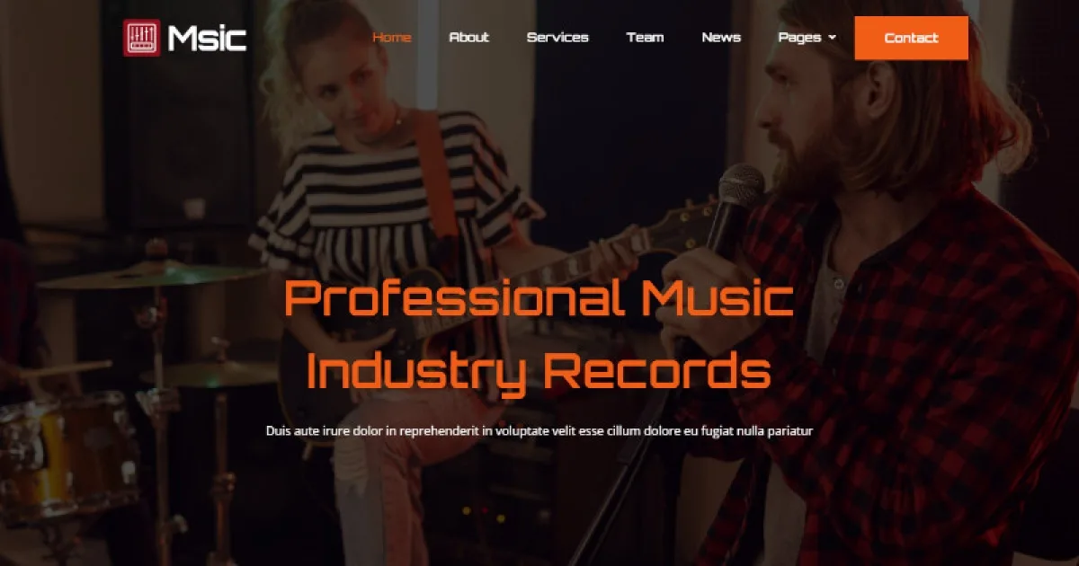 Msic – Music Studio Elementor Template Kit