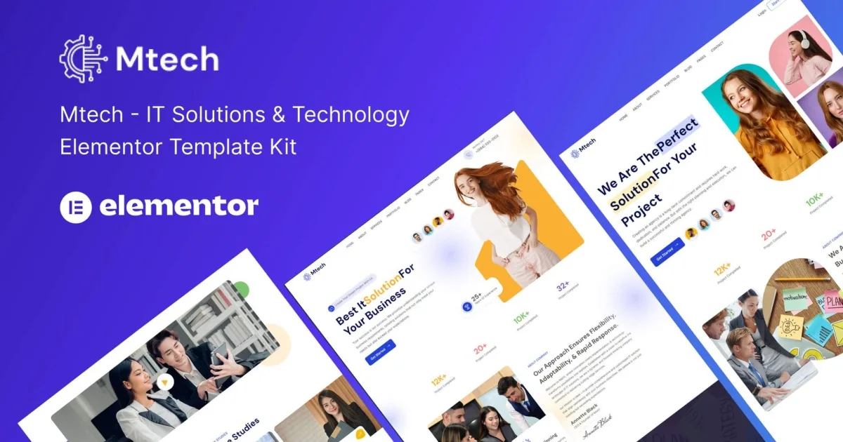 Mtech – IT Solutions & Technology Elementor Template Kit