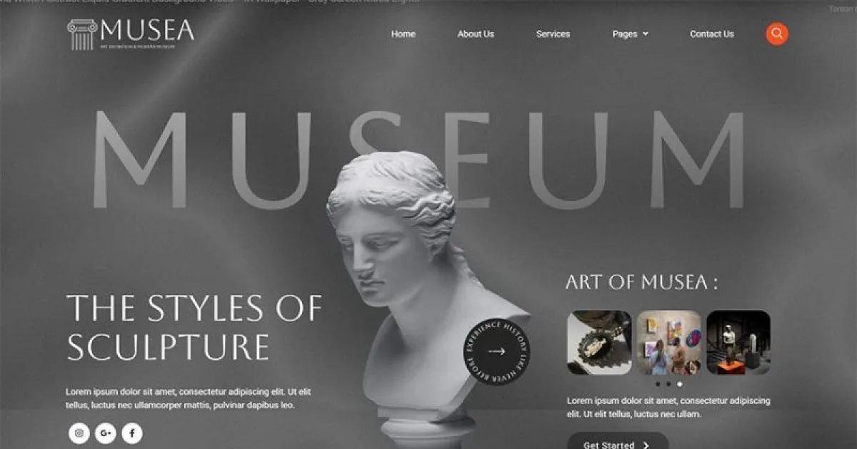 Musea – Art Exhibition & Modern Museum Elementor Template Kit