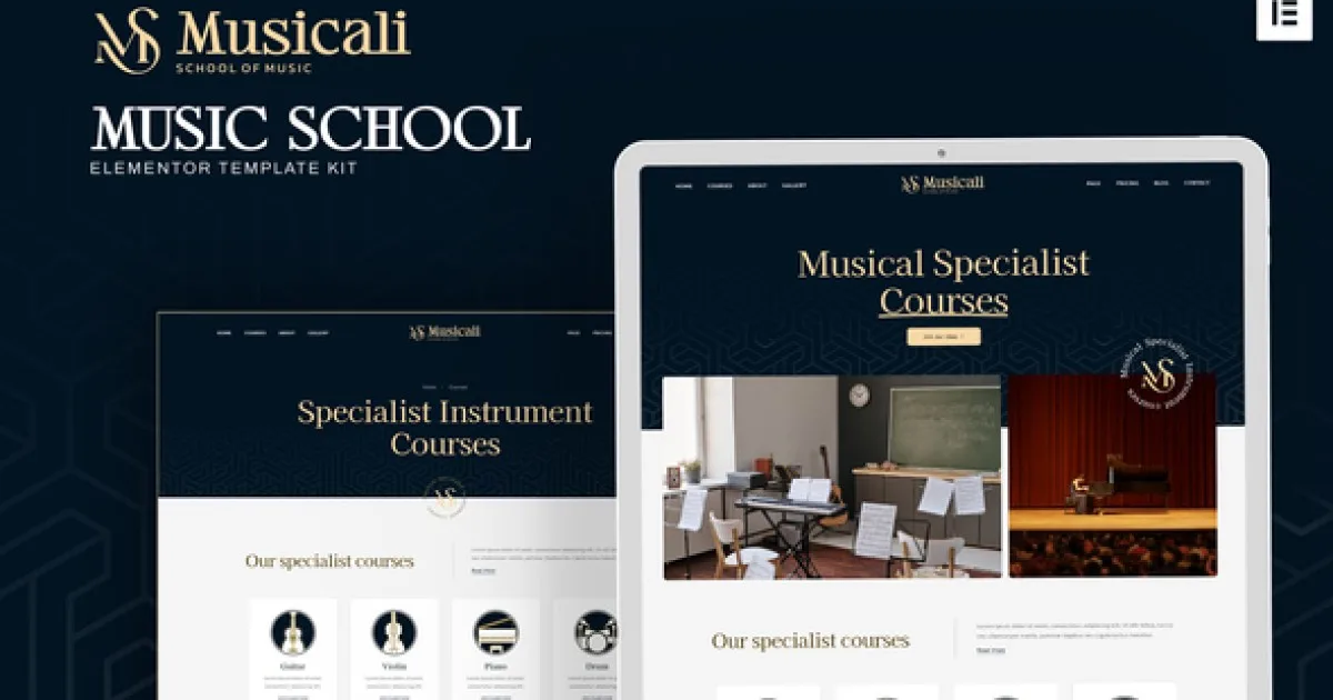 Musicali – Music School Elementor Template Kit