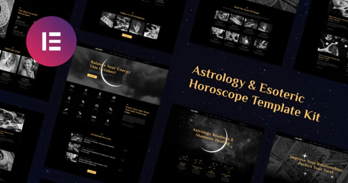 Mystik | Astrology & Esoteric Horoscope Elementor Template Kit