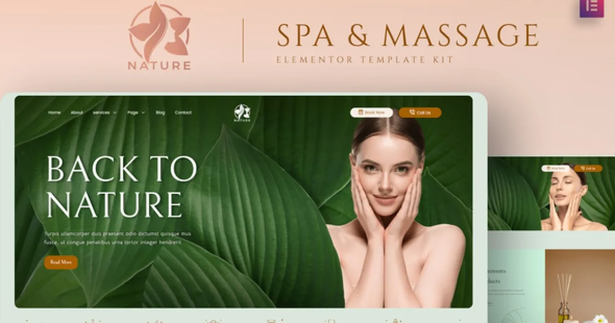 Nature – Spa & Massage Elementor Template Kit