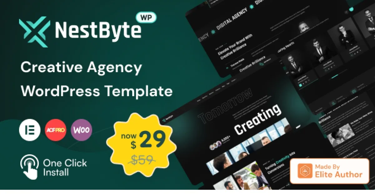 Nestbyte- Creative Agency and Startup WordPress Theme - Official Release Preview