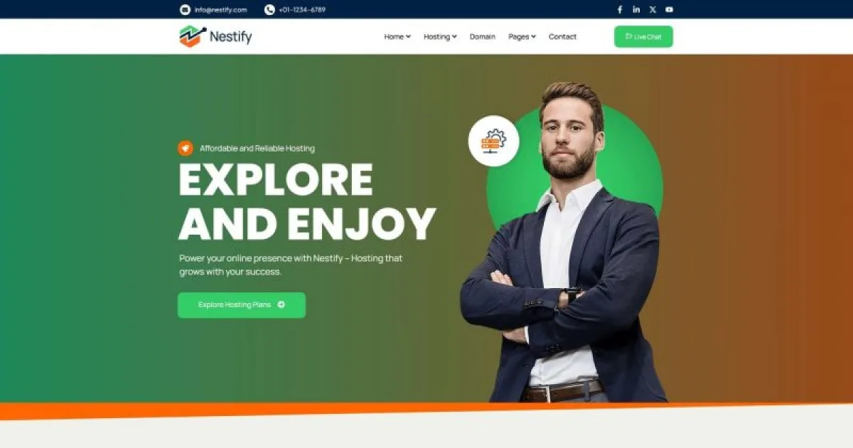 Nestify – Web Hosting Elementor Template Kit