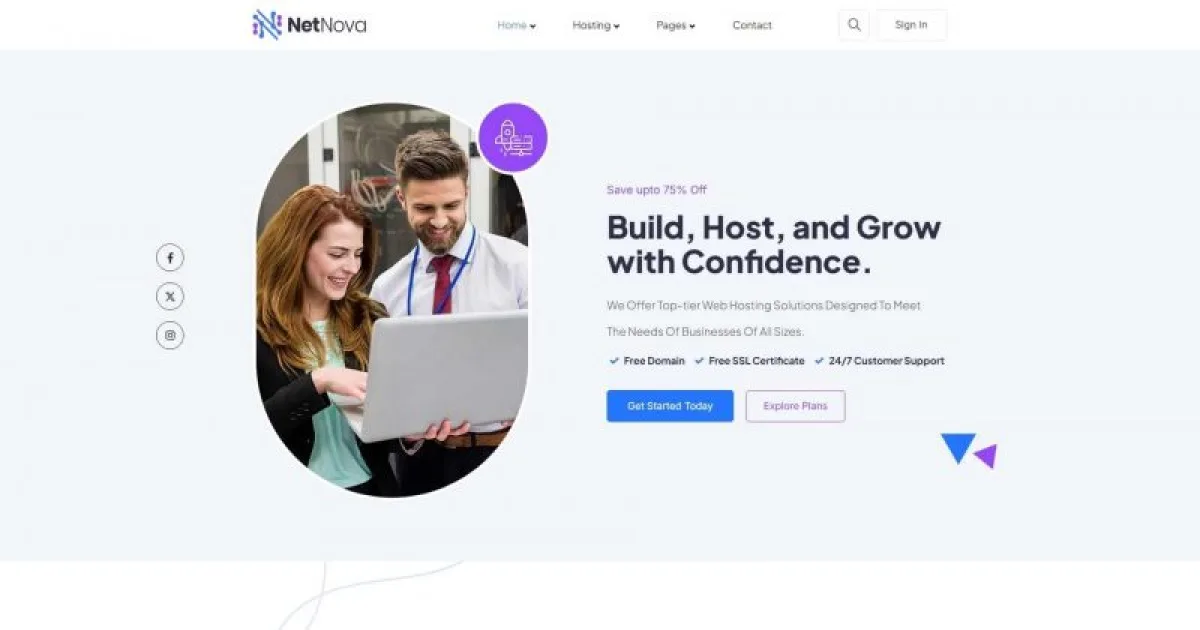NetNova – Web Hosting Elementor Template Kit