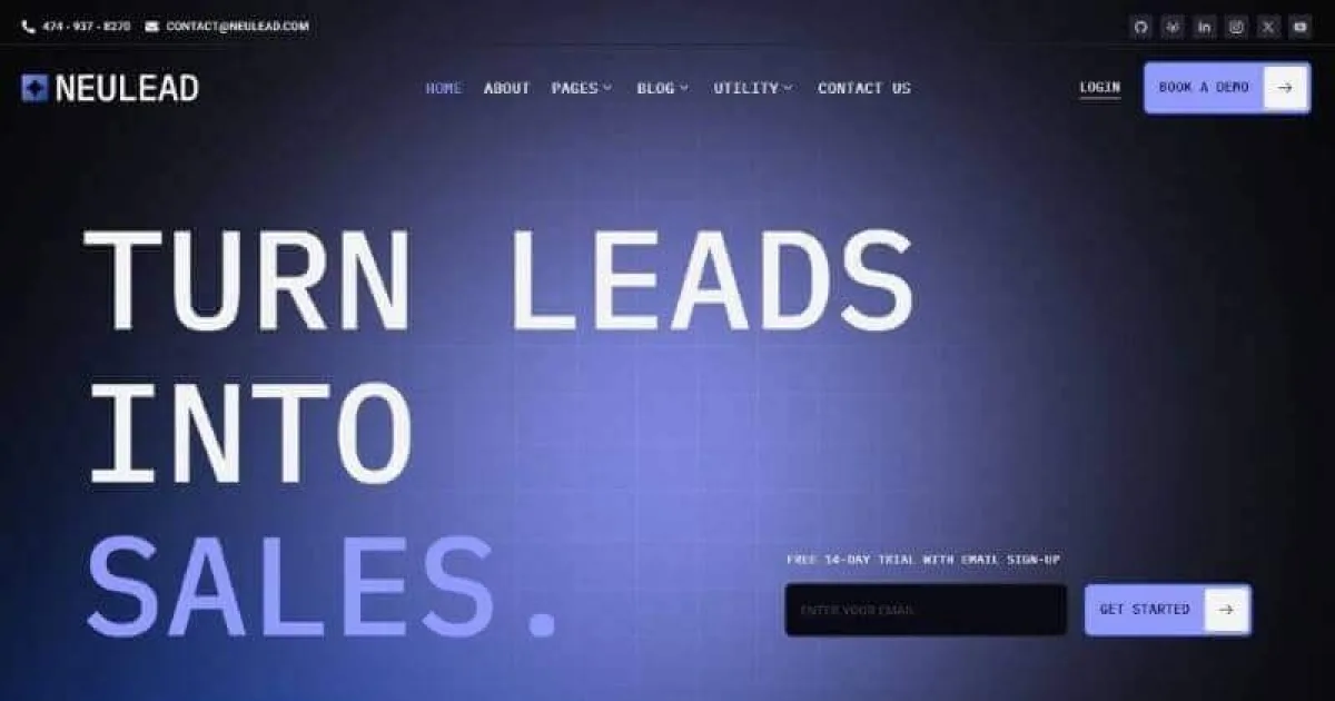Neulead – AI Marketing & Automation Agency Elementor Template Kit