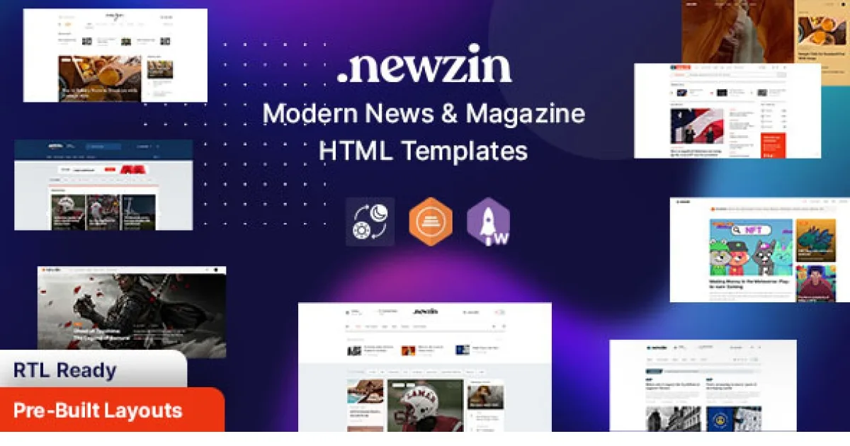 Newzin – Magazine & Newspaper HTML Template
