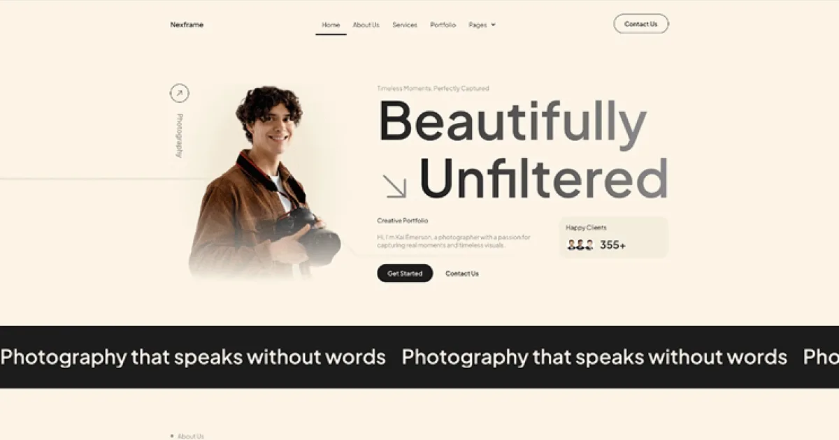 Nexframe – Photography & Portfolio Elementor Kit