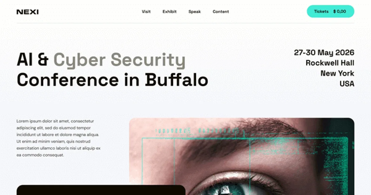 Nexi – AI & Cyber Security Event Conference Elementor Pro Template Kit