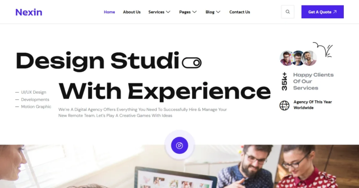 Nexin – Creative Digital Agency Elementor Template Kit