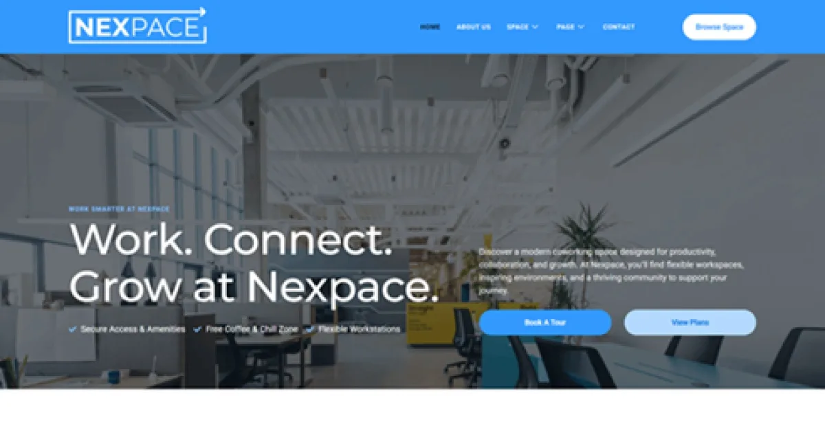 Nexpace – Coworking Space Elementor Template Kit